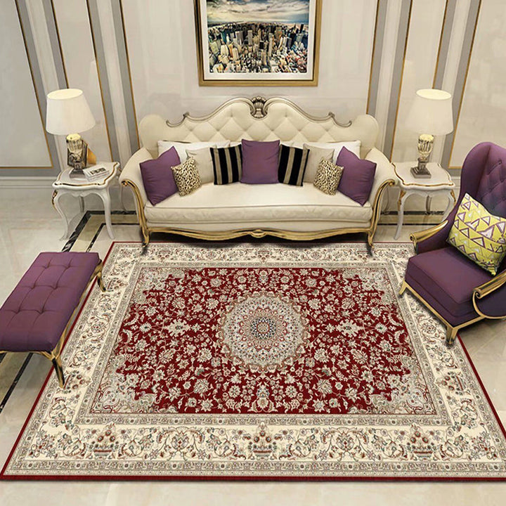 BowLift | Grandeur Multicolored Victorian Carpet Polyester Floral Pattern Carpet Pet Friendly Washable Non-Slip Carpet for Living Room