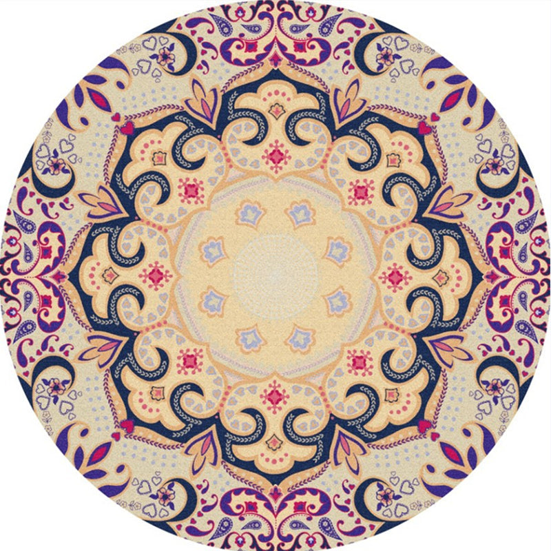 Moroccan abstract indoor carpet multicolored synthetic carpet non-slip backing stain-resistant pet-friendly carpet for the living room | Bowlift