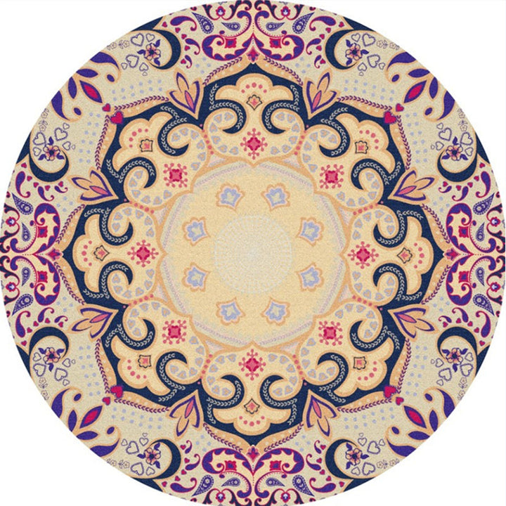 Moroccan abstract indoor carpet multicolored synthetic carpet non-slip backing stain-resistant pet-friendly carpet for the living room | Bowlift