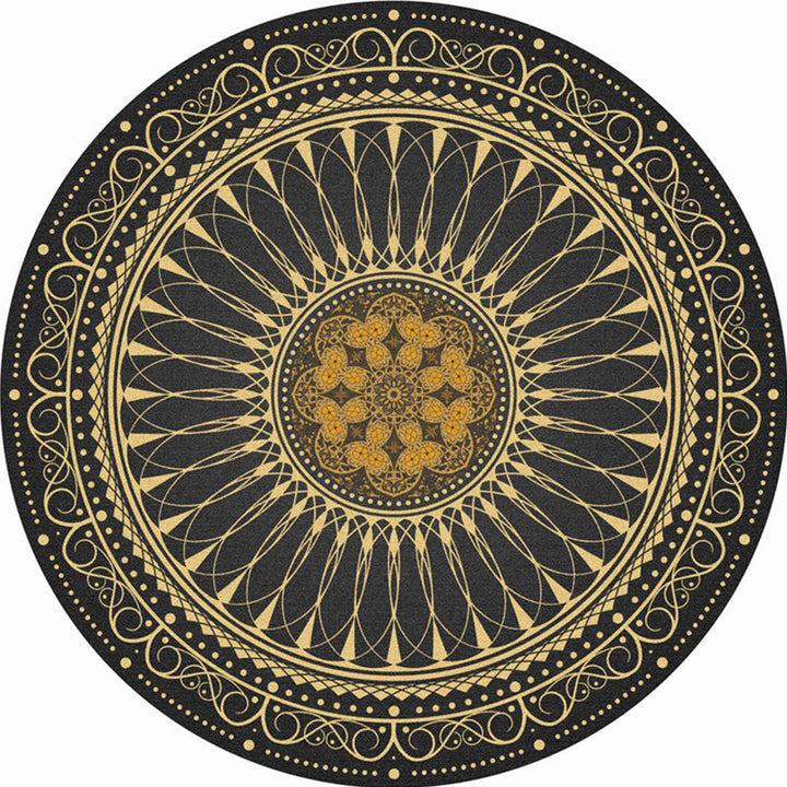 Chic Mandala Print Rug Multicolored Moroccan Rug Polypropylene Stain Resistant Pet Friendly Non-Slip Back Rug for Home | Bowlift