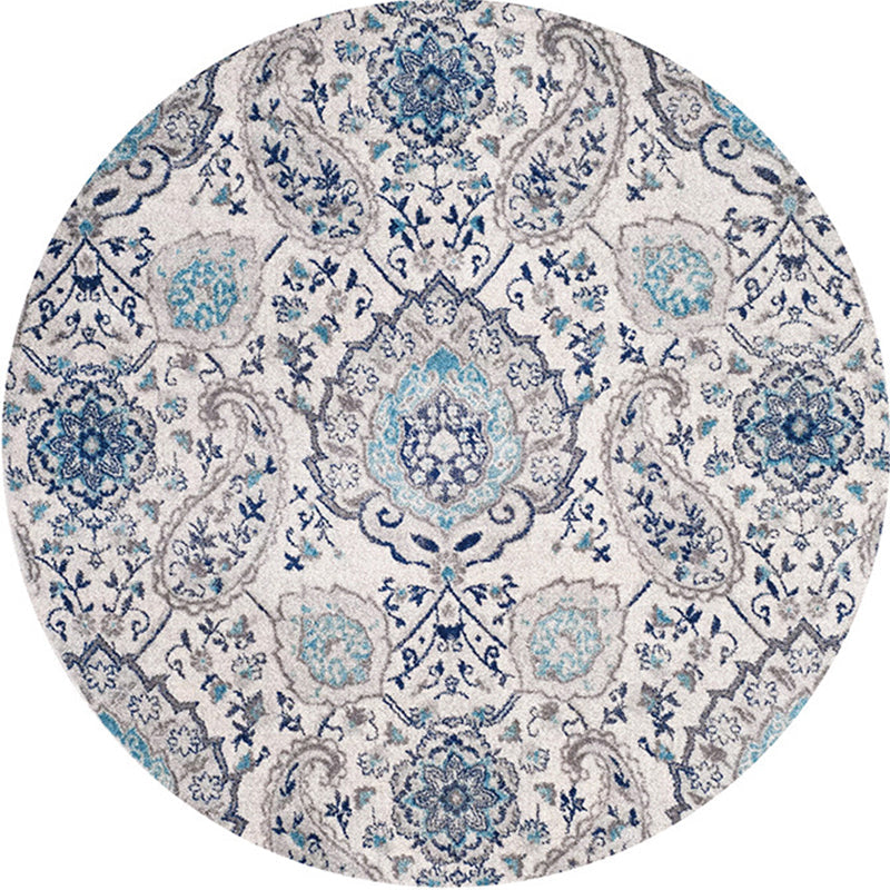 BowLift | Multicolored bedroom rug Moroccan mandala printed rug Synthetic non-slip backing Washable stain-resistant rug