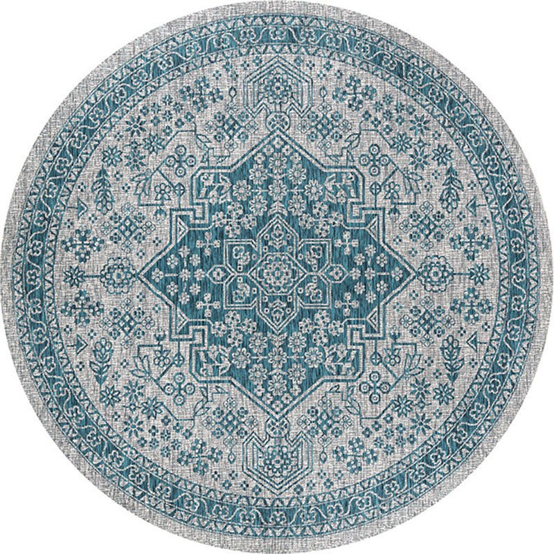 BowLift | Multicolored bedroom rug Moroccan mandala printed rug Synthetic non-slip backing Washable stain-resistant rug