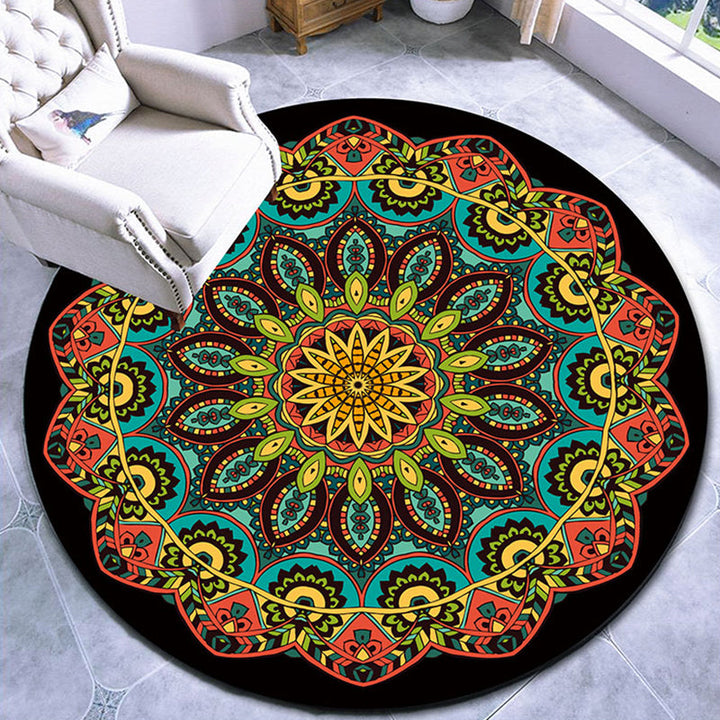 Fancy Multicolor Paisley Print Carpet Polypropylene Moroccan Carpet Machine Washable Non-Slip Stain Resistant Carpet for the Living Room | Bowlift