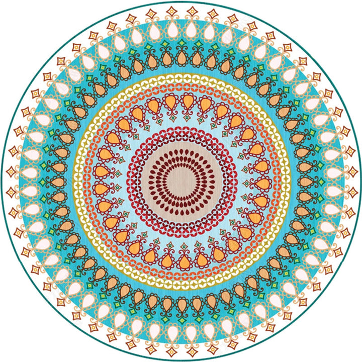 BowLift | Moroccan Door Mat Multicolored Mandala Rug Polypropylene non-slip stain-resistant machine washable Rug