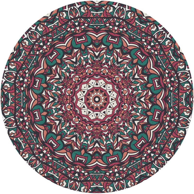 BowLift | Moroccan Door Mat Multicolored Mandala Rug Polypropylene non-slip stain-resistant machine washable Rug