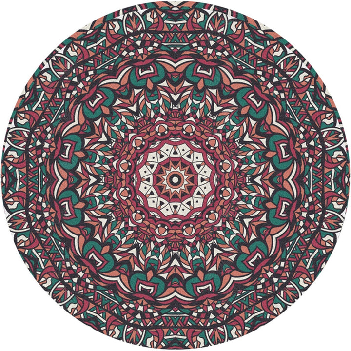 BowLift | Moroccan Door Mat Multicolored Mandala Rug Polypropylene non-slip stain-resistant machine washable Rug
