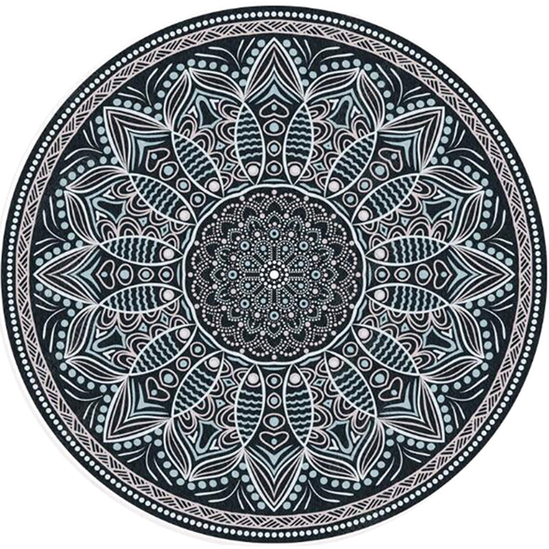 BowLift | Moroccan Door Mat Multicolored Mandala Rug Polypropylene non-slip stain-resistant machine washable Rug
