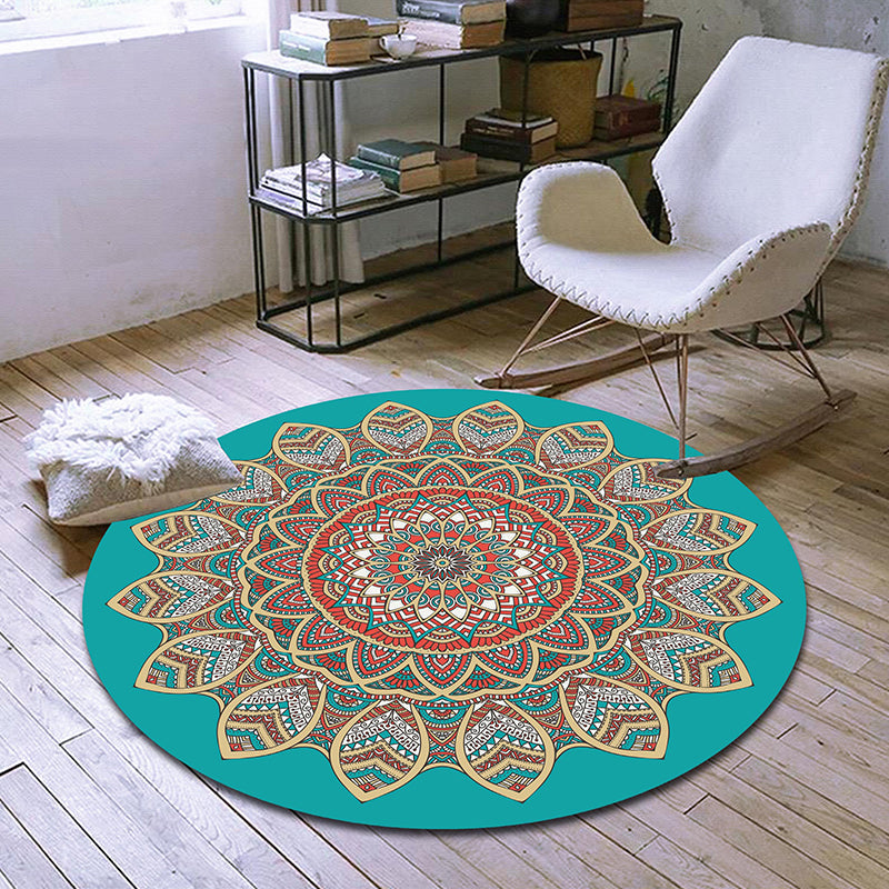 BowLift | Exclusive Moroccan Rug Multi Color Tribal Flower Rug pet-friendly machine washable non-slip rug for room