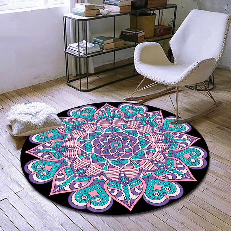 BowLift | Exclusive Moroccan Rug Multi Color Tribal Flower Rug pet-friendly machine washable non-slip rug for room