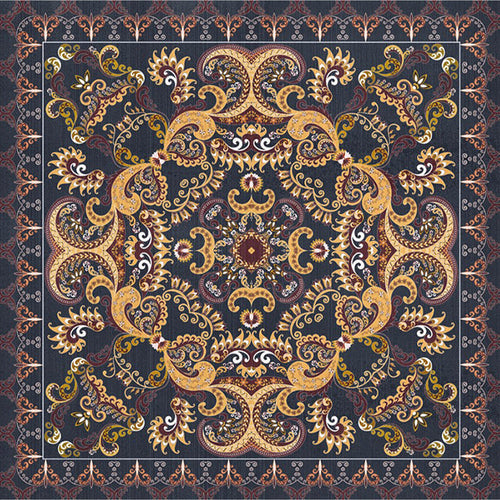 BowLift | Shabby Chic Floral Area Rug Multicolor Persian Carpet Polypropylene Anti-Slip Backing Washable Pet-Friendly Rug for Foyer