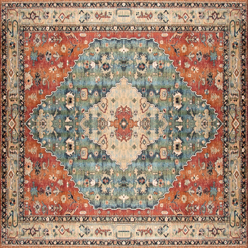 Shabby Chic Floral Area Rug Multicolored Persian Rug Polypropylene Nonslip Coating Washable Pet-Friendly Rug for the Hallway | Bowlift