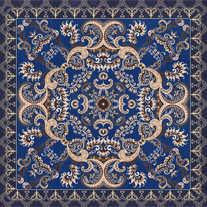 BowLift | Shabby Chic Floral Area Rug Multicolor Persian Carpet Polypropylene Anti-Slip Backing Washable Pet-Friendly Rug for Foyer