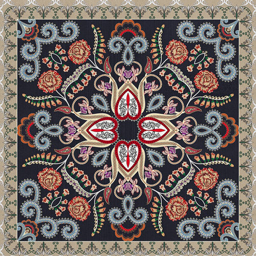 Shabby Chic Floral Area Rug Multicolored Persian Rug Polypropylene Nonslip Coating Washable Pet-Friendly Rug for the Hallway | Bowlift