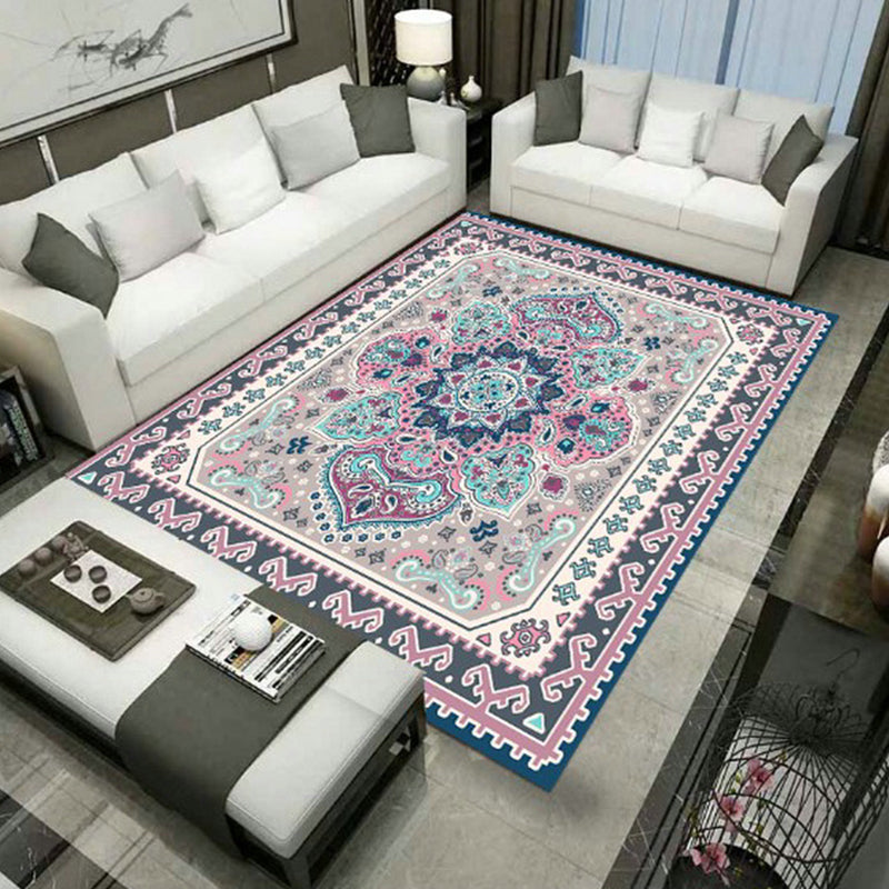 Large Persian Carpet Multicolor Jacquard Printed Carpet Washable Non-Slip Underlay Pet Friendly Carpet for the Living Room | Bowlift