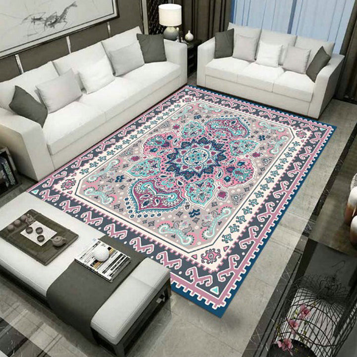 Large Persian Carpet Multicolor Jacquard Printed Carpet Washable Non-Slip Underlay Pet Friendly Carpet for the Living Room | Bowlift