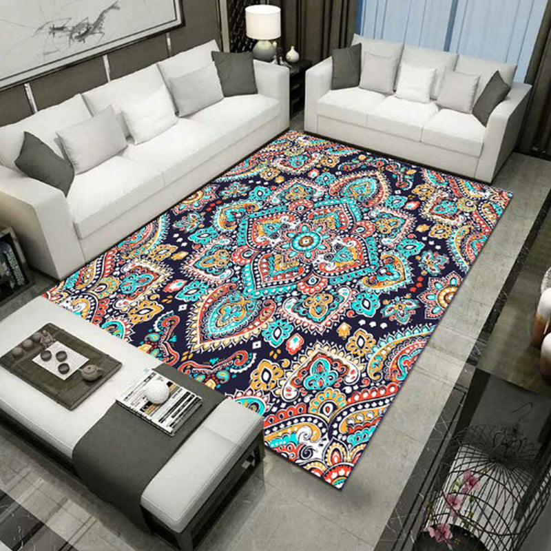 Large Persian Carpet Multicolor Jacquard Printed Carpet Washable Non-Slip Underlay Pet Friendly Carpet for the Living Room | Bowlift