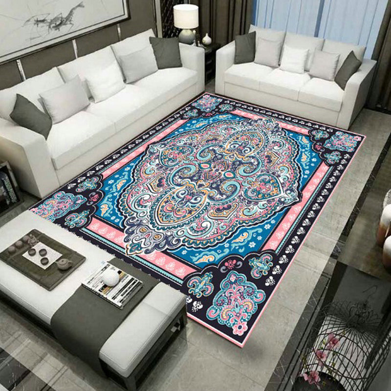 Large Persian Carpet Multicolor Jacquard Printed Carpet Washable Non-Slip Underlay Pet Friendly Carpet for the Living Room | Bowlift