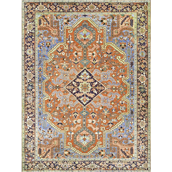 Persian Home Rug Multicolored Symmetrical Print Polyester Non-Slip Back Machine Washable Stain-Resistant Rug | Bowlift