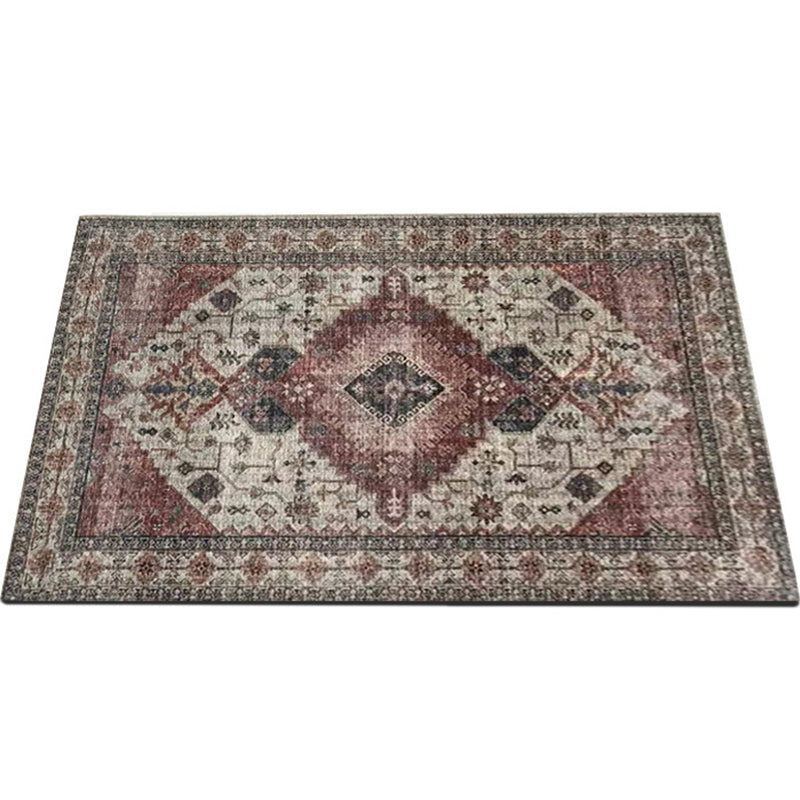 Classic multicolored Persian carpet polypropylene floral carpet washable stain resistant non-slip carpet for guest room | Bowlift