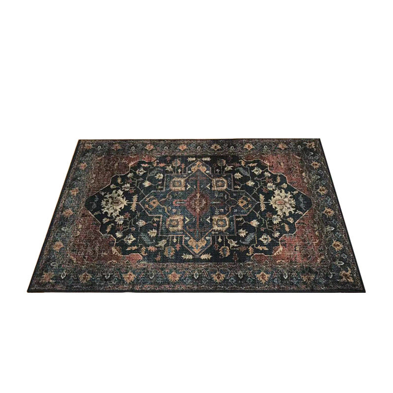 Classic multicolored Persian carpet polypropylene floral carpet washable stain resistant non-slip carpet for guest room | Bowlift