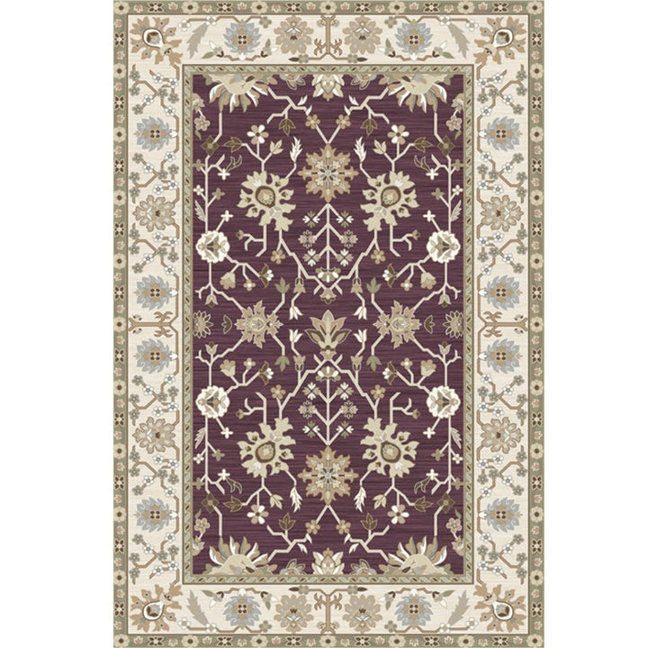 BowLift | Washed Jacquard Print Rug Multicolor Persian Rug Synthetic Non-slip Washable Stain-resistant Rug for Tearoom