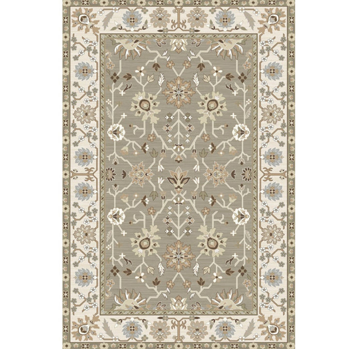 BowLift | Washed Jacquard Print Rug Multicolor Persian Rug Synthetic Non-slip Washable Stain-resistant Rug for Tearoom