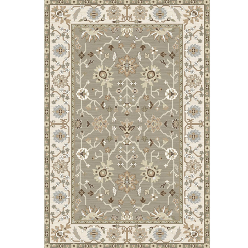 Whitewash Jacquard printed rug Multicolored Persian rug Synthetic Non-slip Washable Stain-resistant rug for tearoom | Bowlift