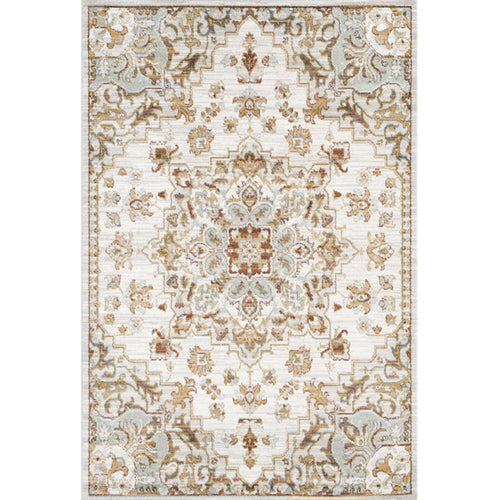 BowLift | Washed Jacquard Print Rug Multicolor Persian Rug Synthetic Non-slip Washable Stain-resistant Rug for Tearoom