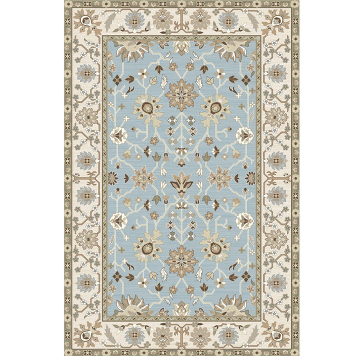 BowLift | Washed Jacquard Print Rug Multicolor Persian Rug Synthetic Non-slip Washable Stain-resistant Rug for Tearoom