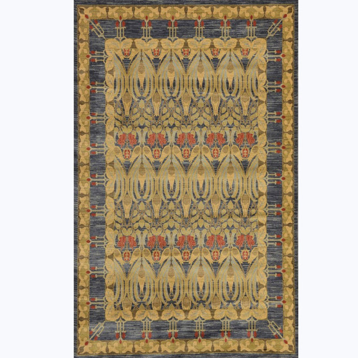 Whitewash Jacquard printed rug Multicolored Persian rug Synthetic Non-slip Washable Stain-resistant rug for tearoom | Bowlift