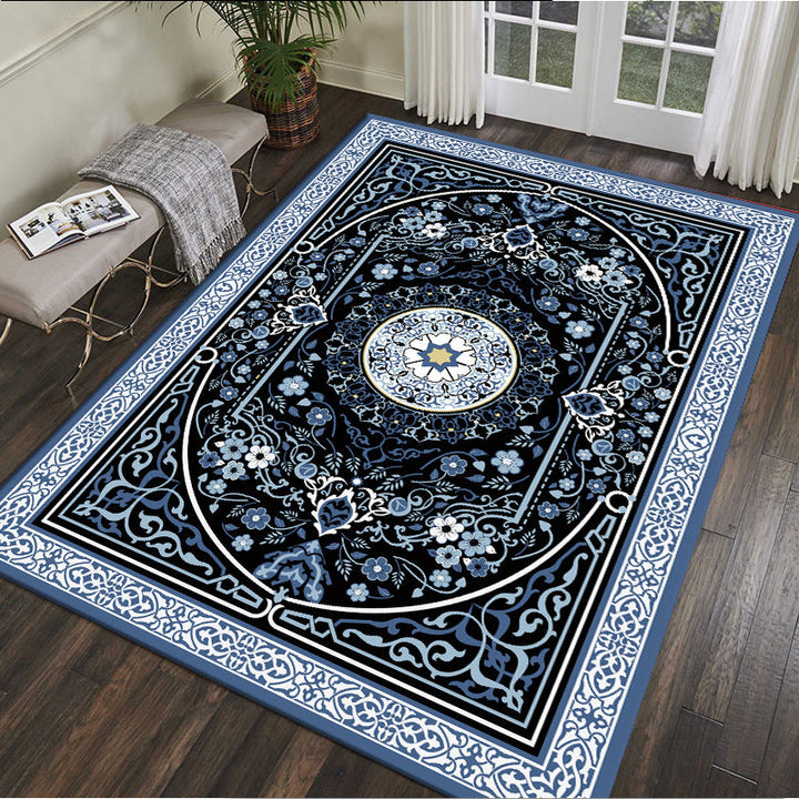 BowLift | Traditional Multicolored Moroccan Carpet Polypropylene Floral Carpet Non-Slip Backing Pet Friendly Stain Resistant Carpet for Living Room