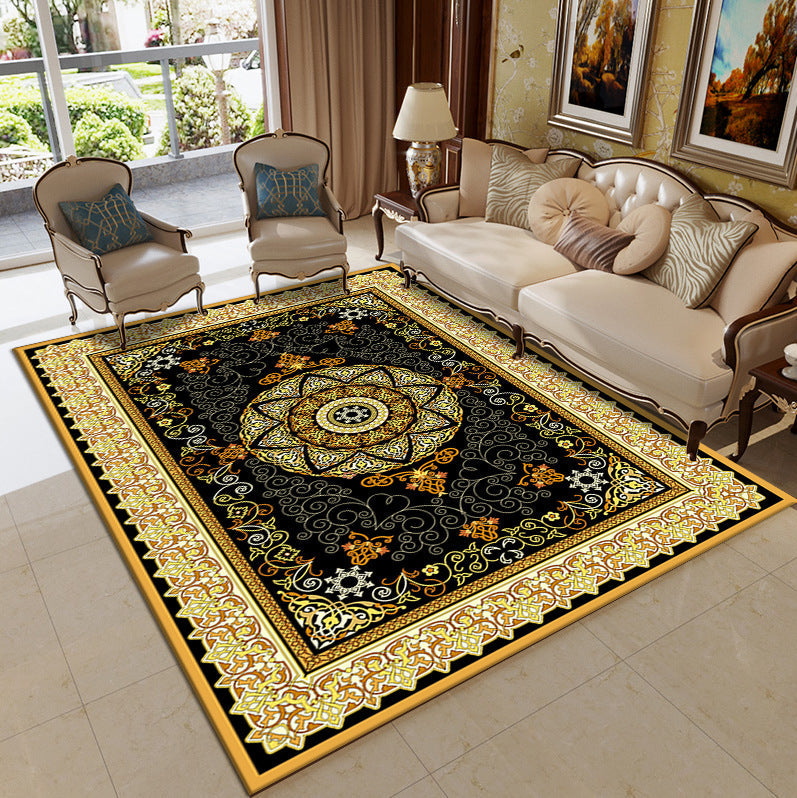 BowLift | Traditional Multicolored Moroccan Carpet Polypropylene Floral Carpet Non-Slip Backing Pet Friendly Stain Resistant Carpet for Living Room