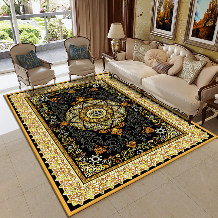 BowLift | Traditional Multicolored Moroccan Carpet Polypropylene Floral Carpet Non-Slip Backing Pet Friendly Stain Resistant Carpet for Living Room