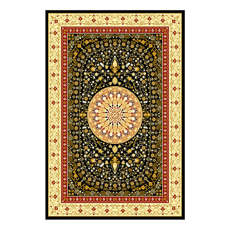 Traditional Multi-Color Moroccan Carpet Polypropylene Flower Carpet Non-Slip Backing Pet Friendly Stain Resistant Carpet for the Living Room | Bowlift