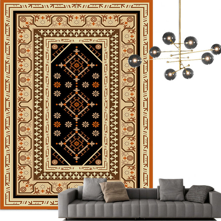 Traditional Multi-Color Moroccan Carpet Polypropylene Flower Carpet Non-Slip Backing Pet Friendly Stain Resistant Carpet for the Living Room | Bowlift