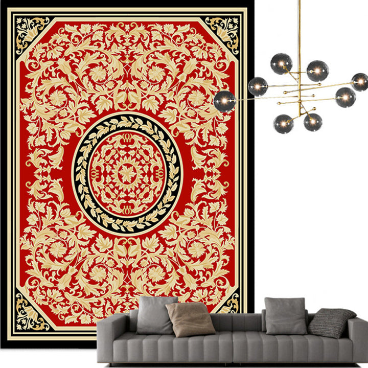 BowLift | Traditional Multicolored Moroccan Carpet Polypropylene Floral Carpet Non-Slip Backing Pet Friendly Stain Resistant Carpet for Living Room