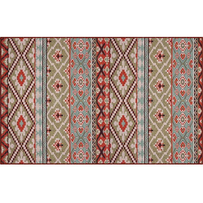BowLift | Empire Print Rug Multicolored Moroccan Rug Polyester Non-Slip Back Machine Washable Pet-Friendly Rug for Living Room