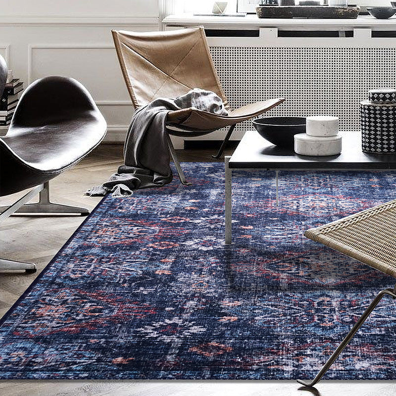 BowLift | Moroccan Style Print Carpet Multicolor Polyester Carpet Non-Slip Pet-Friendly Machine Washable Carpet for Living Room