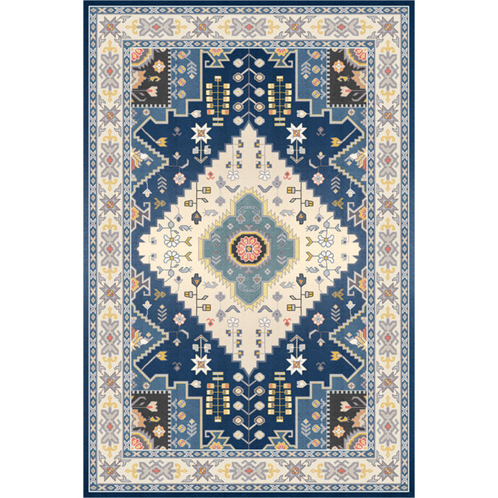 BowLift | Beautiful Moroccan Rug Multicolored symmetrical printed carpet non-slip machine washable pet-friendly rug for the room