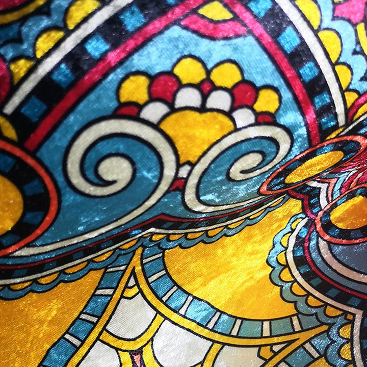 Persian Chamber Area Rug Multicolor Jacquard Print Rug Synthetic Non-Slip Stain Resistant Pet-Friendly Rug | Bowlift
