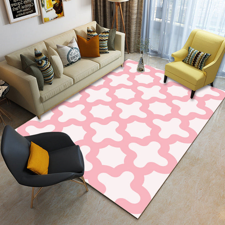 Multicolor geometric rug synthetic contemporary area rug pet-friendly non-slip back washable rug for the living room | Bowlift