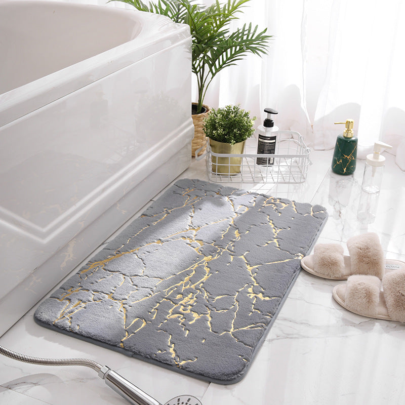 Luxurious Marble Pattern Bath Rug