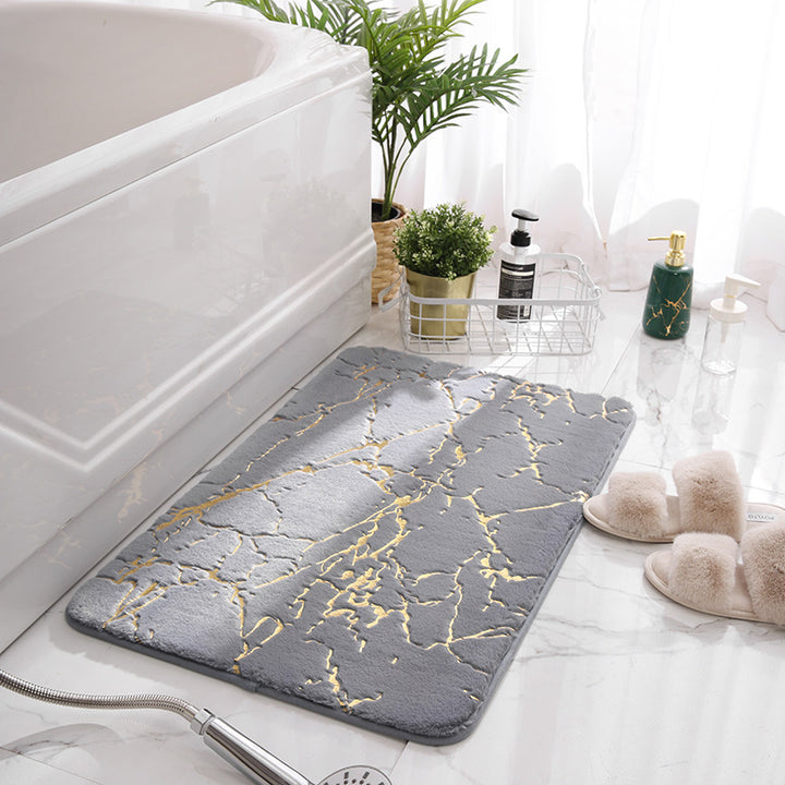 Luxurious Marble Pattern Bath Rug
