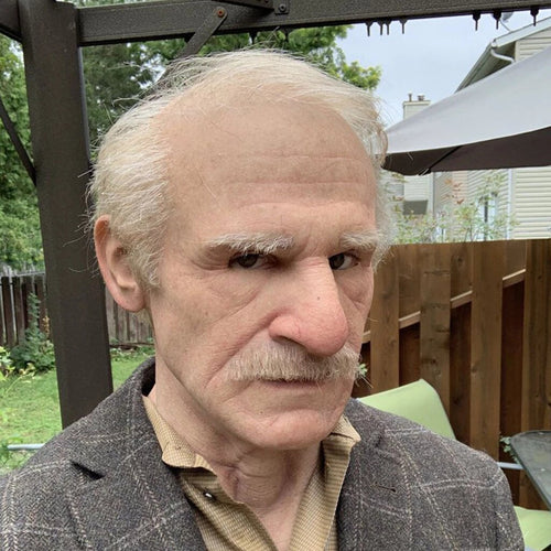 Creepy Old Man Mask – Realistic Latex Halloween Mask for Adults | Bowlift