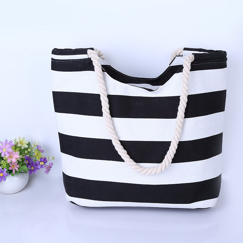 Beach-friendly cotton bag with robust cord handles Bowlift