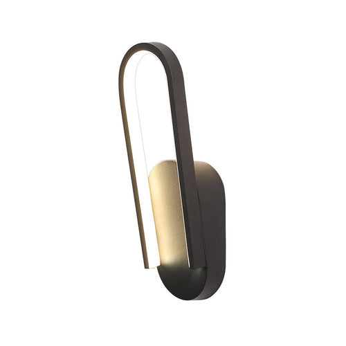 BowLift | Simple Wall Light Black/White Half Oval LED Wall Light with Acrylic Shade, Warm/White Light