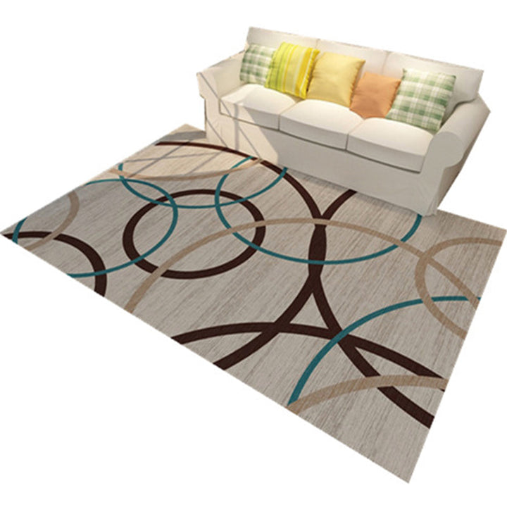 New Modern Style Rug Multicolored geometric rug Stain resistant Machine washable Non-slip rug for the living room | Bowlift