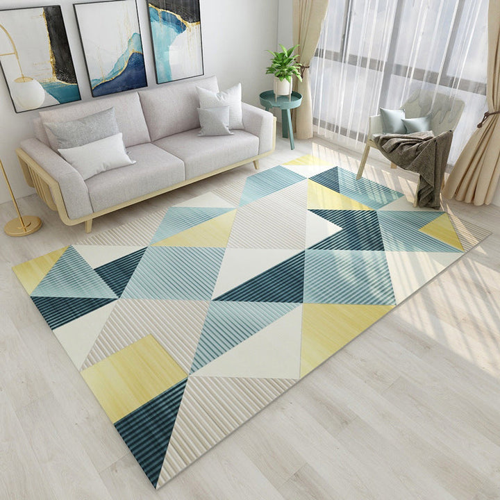 New Modern Style Rug Multicolored geometric rug Stain resistant Machine washable Non-slip rug for the living room | Bowlift