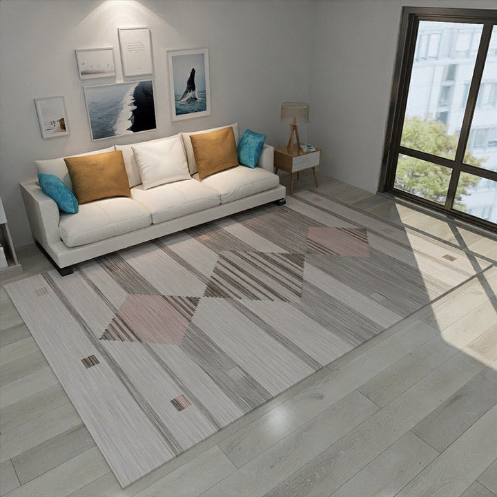 New Modern Style Rug Multicolored geometric rug Stain resistant Machine washable Non-slip rug for the living room | Bowlift