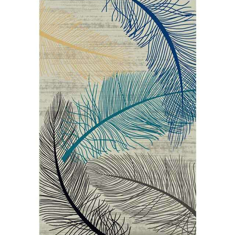 Minimalist Living Room Rug Multicolored Geometric Lines Printed Mat Polypropylene Stain Resistant Non-Slip Pet Friendly Mat | Bowlift